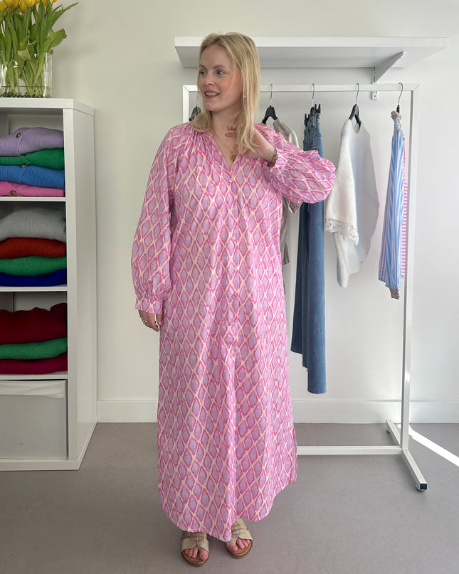 Shirt Dress Fuchsia Lilac