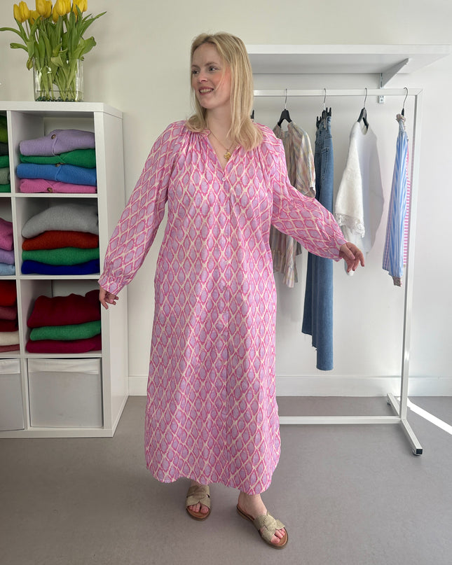 Shirt Dress Fuchsia Lilac