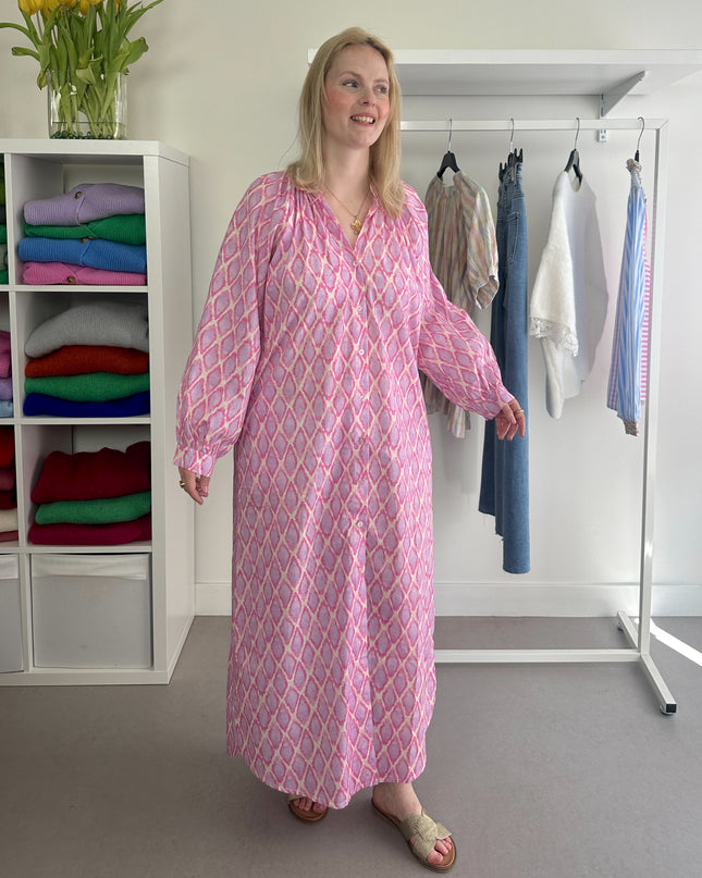 Shirt Dress Fuchsia Lilac