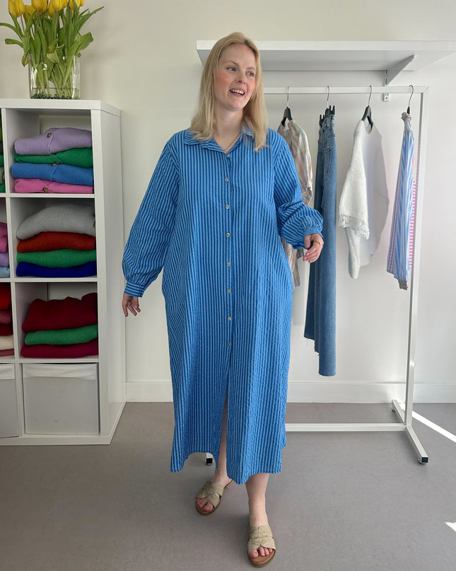 Shirt Dress Blue Stripe