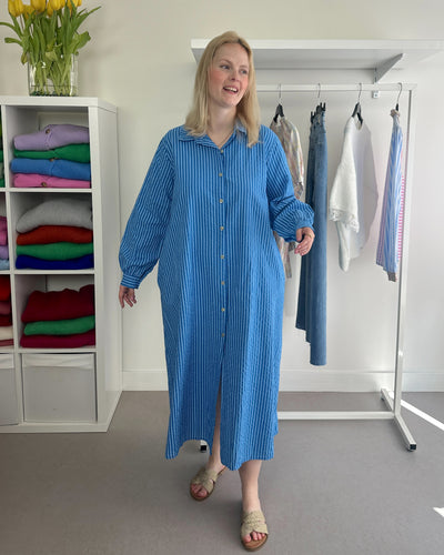 Shirt Dress Blue Stripe