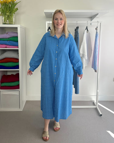 Shirt Dress Blue Stripe