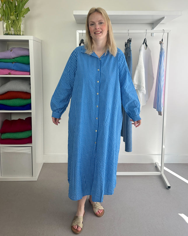 Shirt Dress Blue Stripe