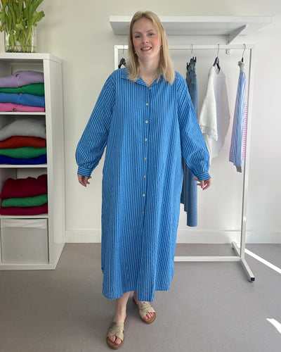 Shirt Dress Blue Stripe