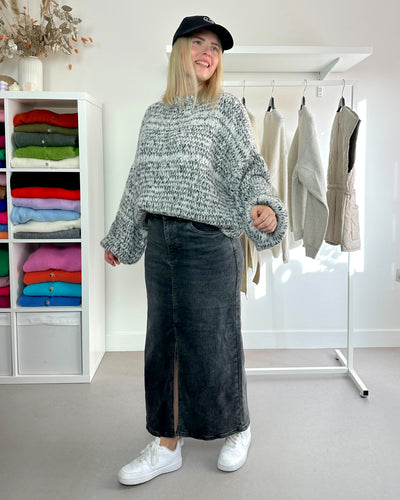 Oversized Comfy Trui Black White