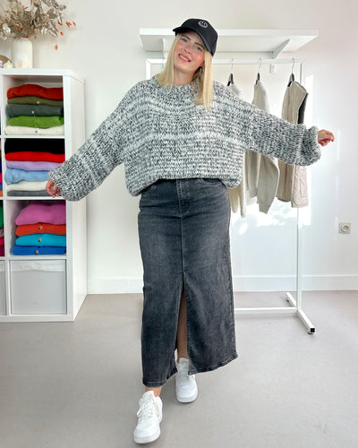 Oversized Comfy Trui Black White