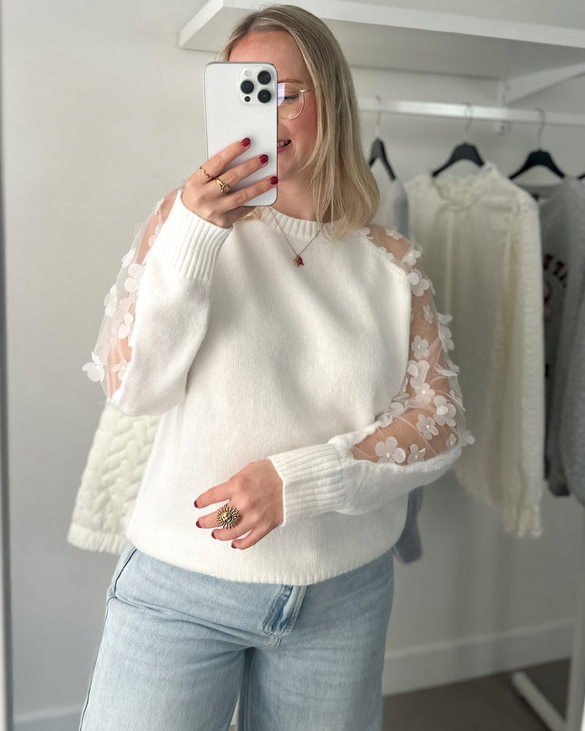 Trui Flowery Sleeves