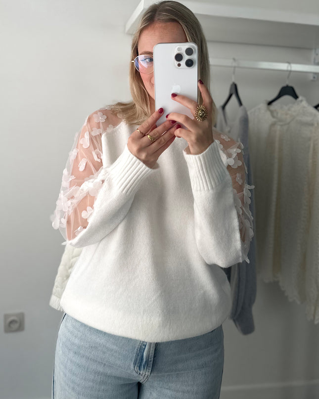 Trui Flowery Sleeves