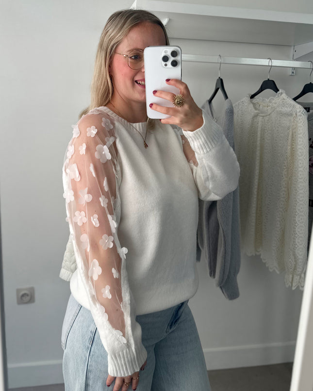 Trui Flowery Sleeves
