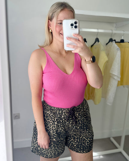 Basic Strappy Top Fuchsia