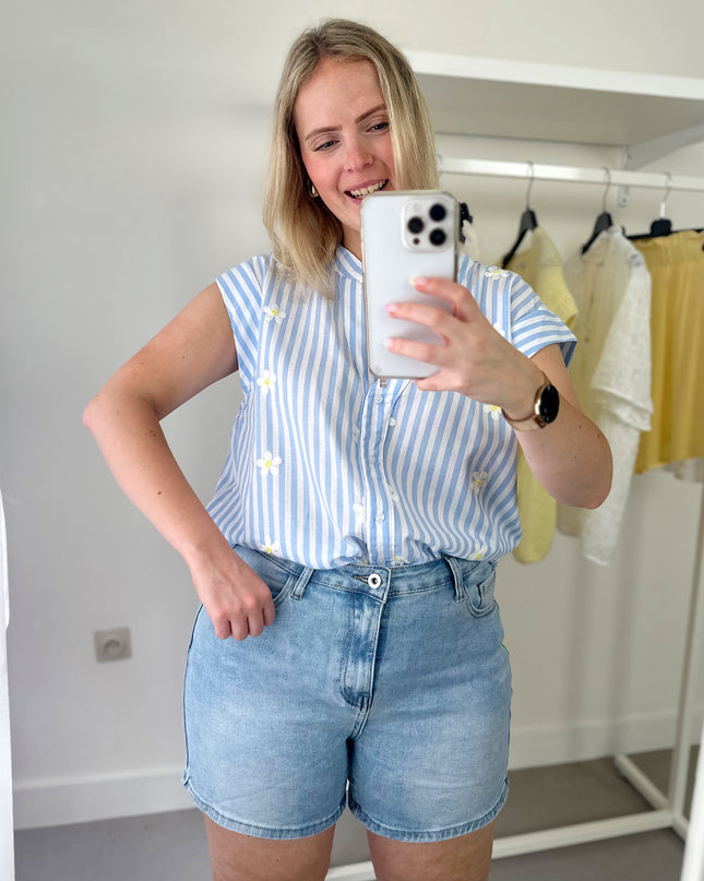 Light Wash Jeans Shorts