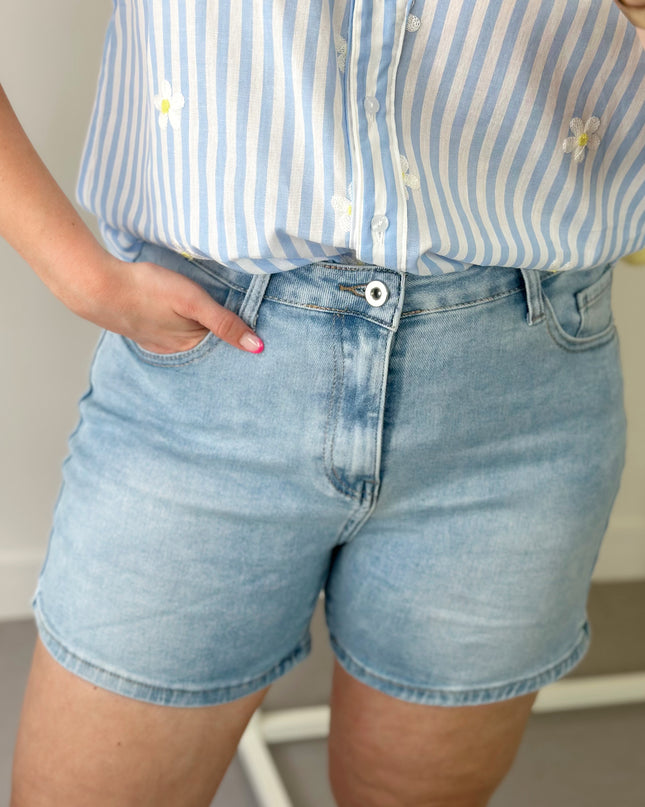 Light Wash Jeans Shorts