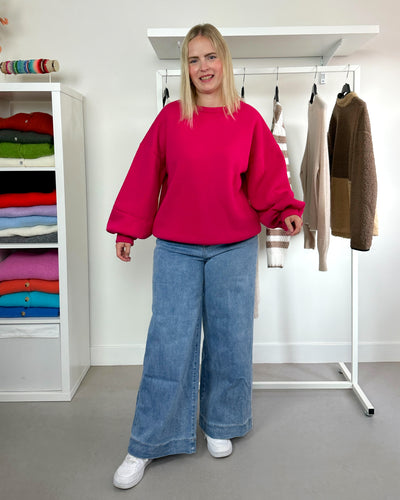 Jeans Curvy Cropped Wide Light Wash