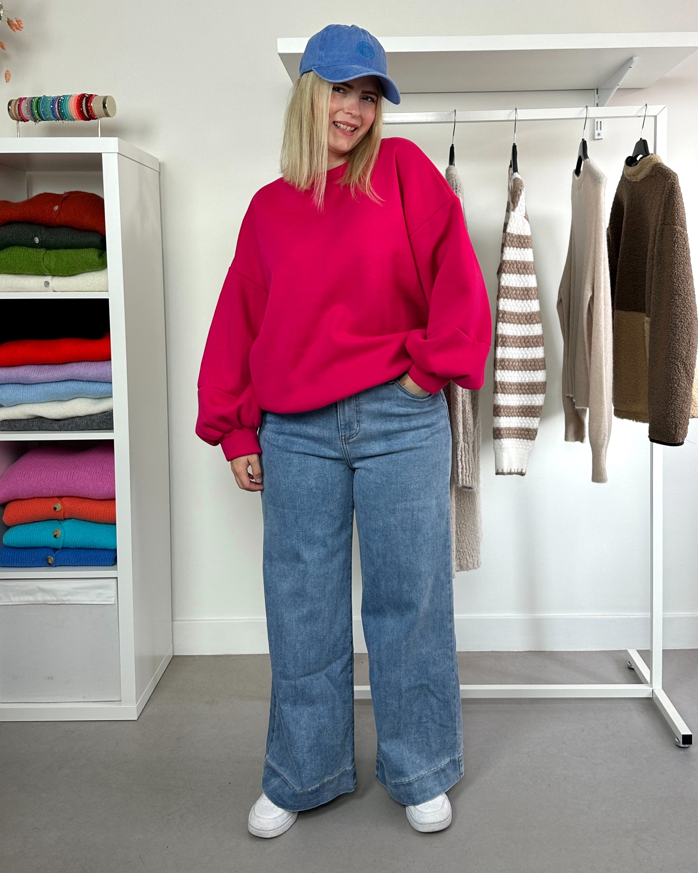 Jeans Curvy Cropped Wide Light Wash