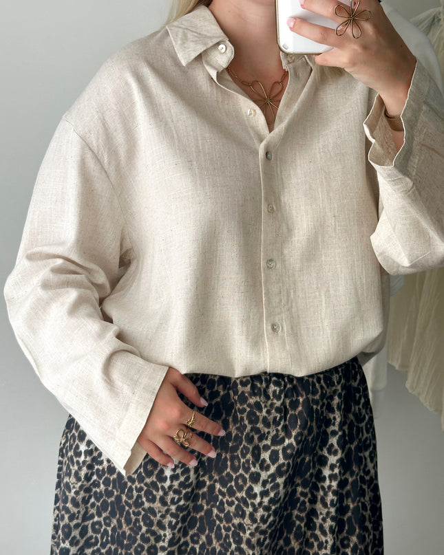 Linnen Blouse Beige