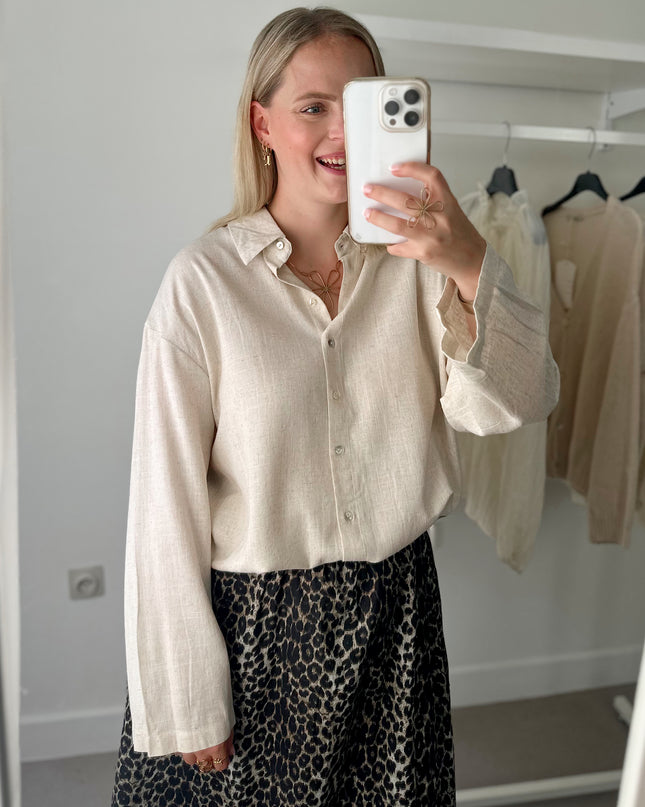 Linnen Blouse Beige