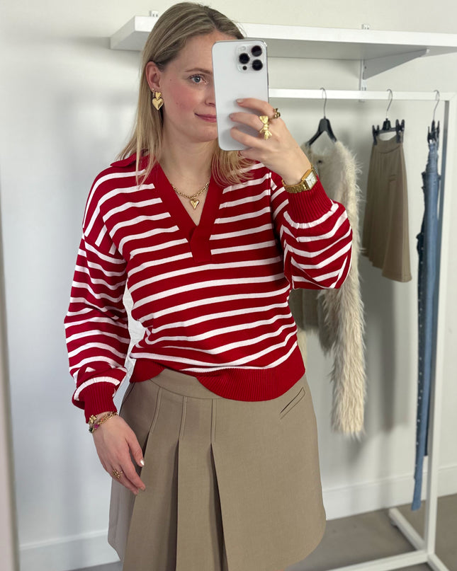 Striped Top Red Longsleeve