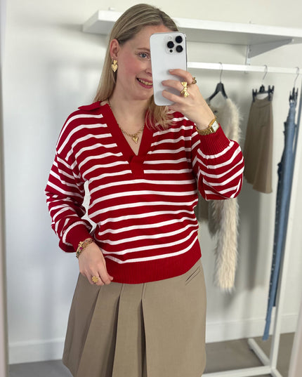 Striped Top Red Longsleeve