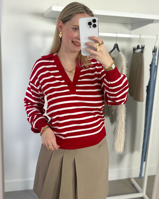Striped Top Red Longsleeve