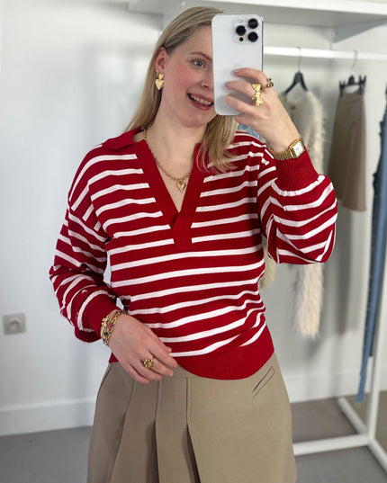 Striped Top Red Longsleeve