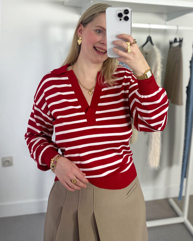 Striped Top Red Longsleeve