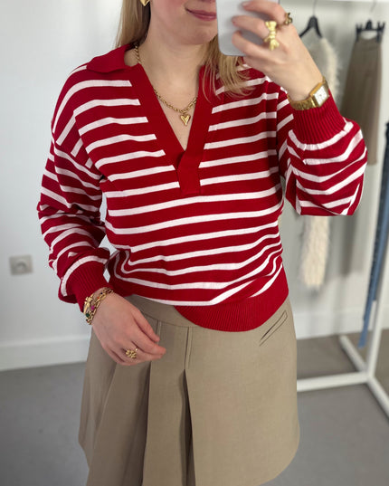 Striped Top Red Longsleeve
