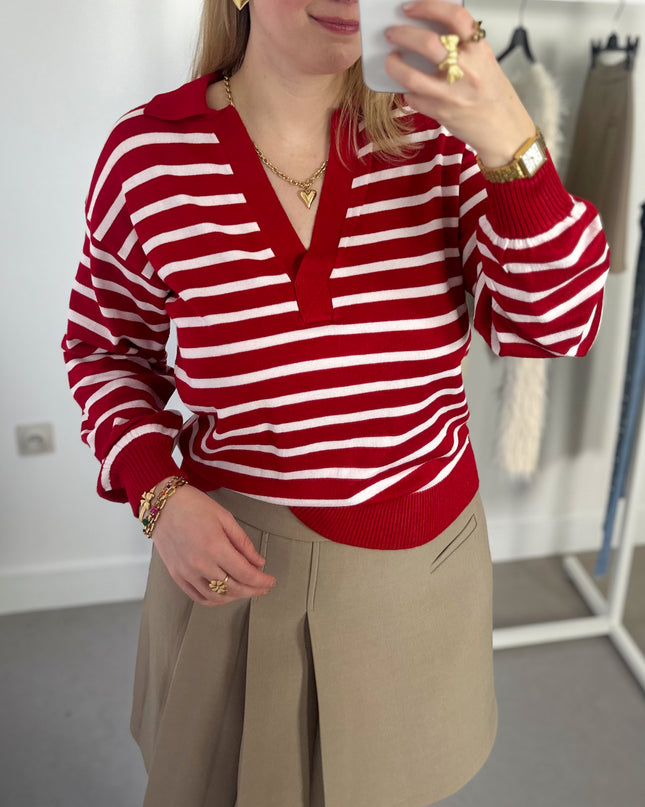 Striped Top Red Longsleeve