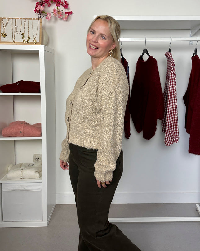 Boucle Cardigan Beige