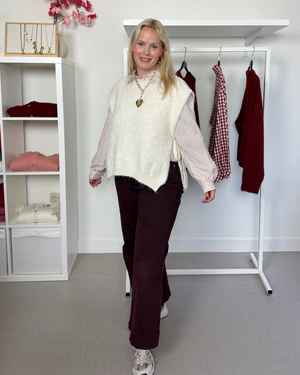 Debardeur Strikjes Crème