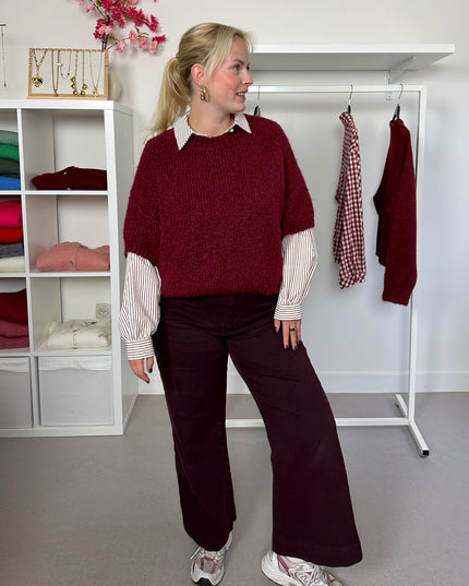 Short Sleeved Truitje Bordeaux