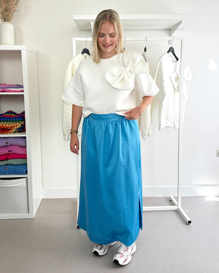 Satin Skirt Turquoise