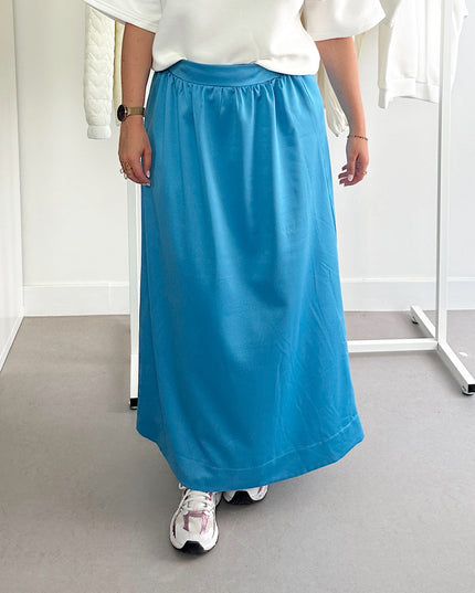 Satin Skirt Turquoise