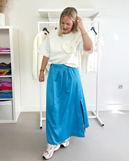 Satin Skirt Turquoise