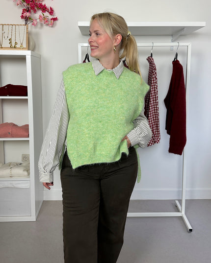 Debardeur Strikjes Green