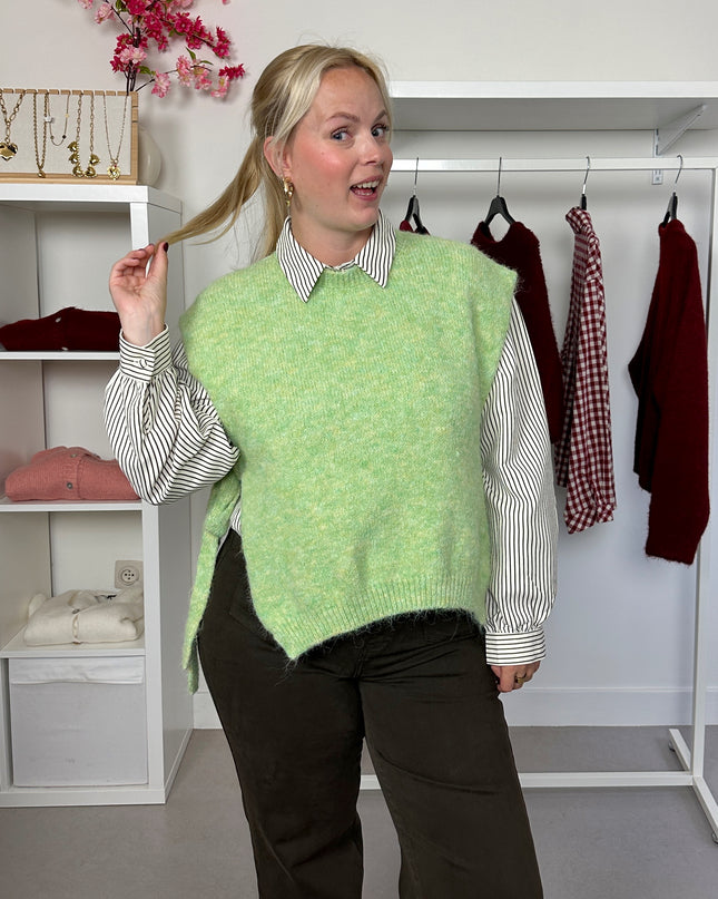 Debardeur Strikjes Green