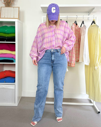 Light Wash Straight Jeans