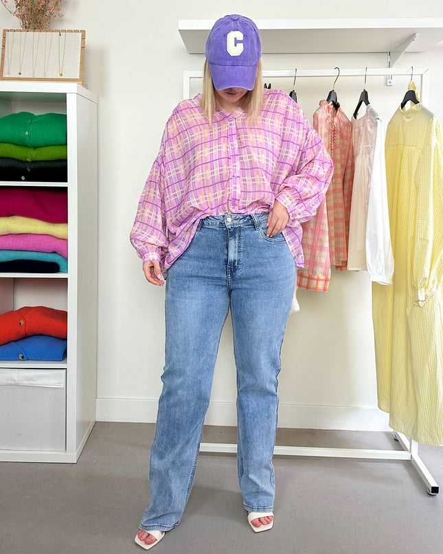 Light Wash Straight Jeans