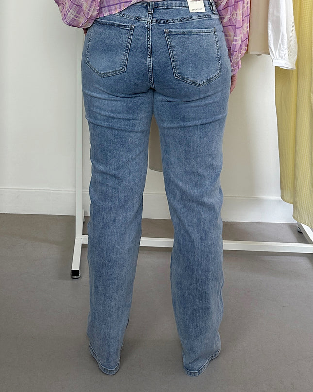 Light Wash Straight Jeans