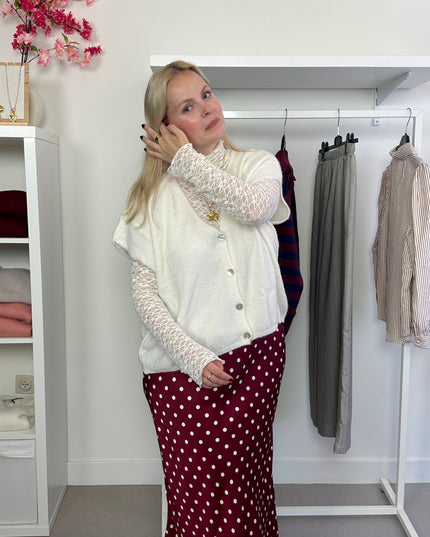 Sleeveless Cardigan Crème