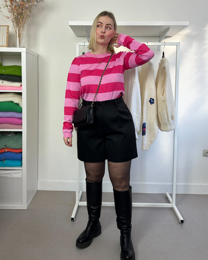 Striped Top Pink Fuchsia
