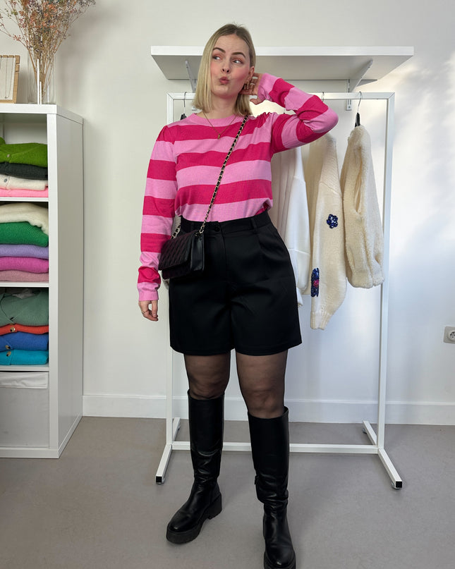 Striped Top Pink Fuchsia