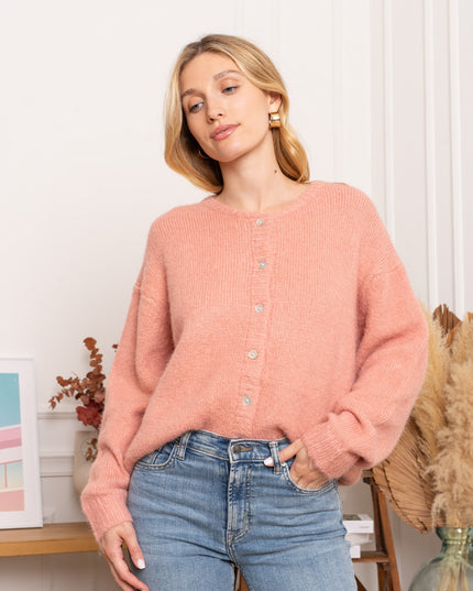 Round Neck Cardigan Oudroze