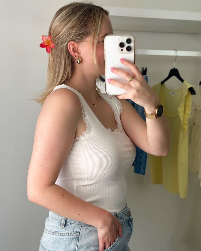 White Top Lace Detail