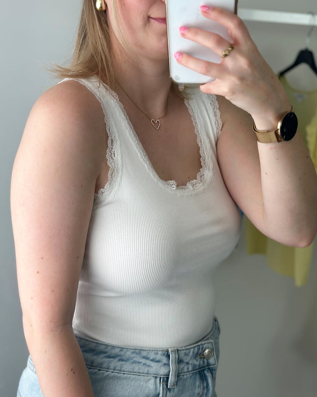 White Top Lace Detail