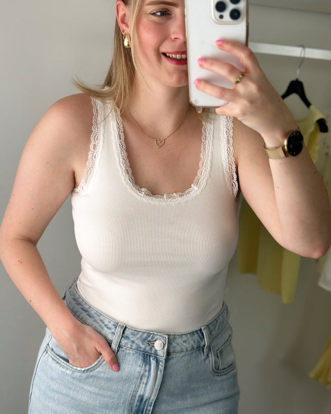 White Top Lace Detail