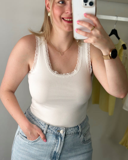 White Top Lace Detail