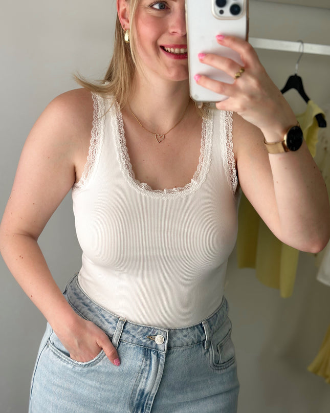 White Top Lace Detail