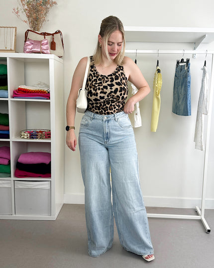 Wide Light Wash Jeans