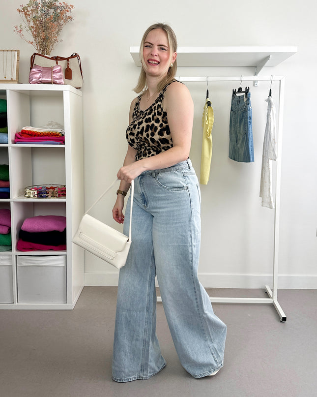 Wide Light Wash Jeans