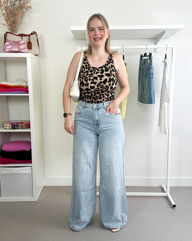 Wide Light Wash Jeans